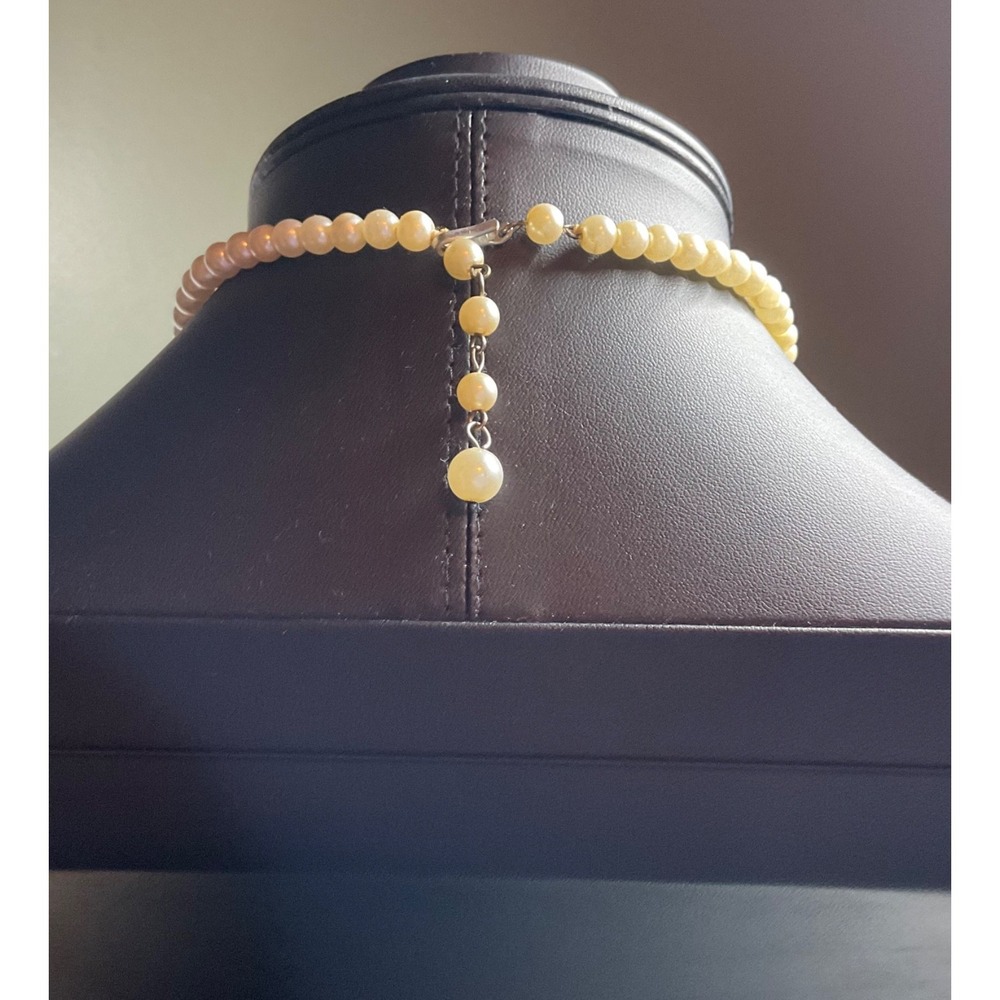 Vintage 1960s Faux Pearl Necktie 18"Drop 2"Extend Excellent Condition! Hong Kong - Picture 2 of 5
